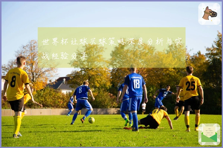 世界杯让球买球策略深度分析与实战经验分享
