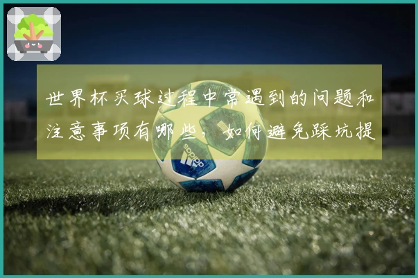 世界杯买球过程中常遇到的问题和注意事项有哪些，如何避免踩坑提升中奖率
