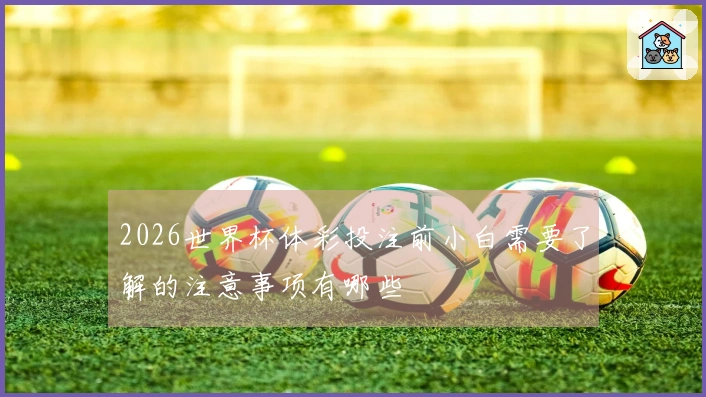 2026世界杯体彩投注前小白需要了解的注意事项有哪些