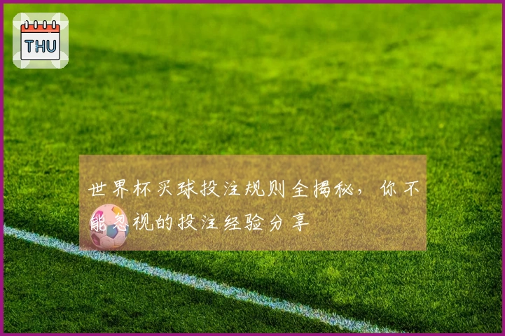 世界杯买球投注规则全揭秘,你不能忽视的投注经验分享